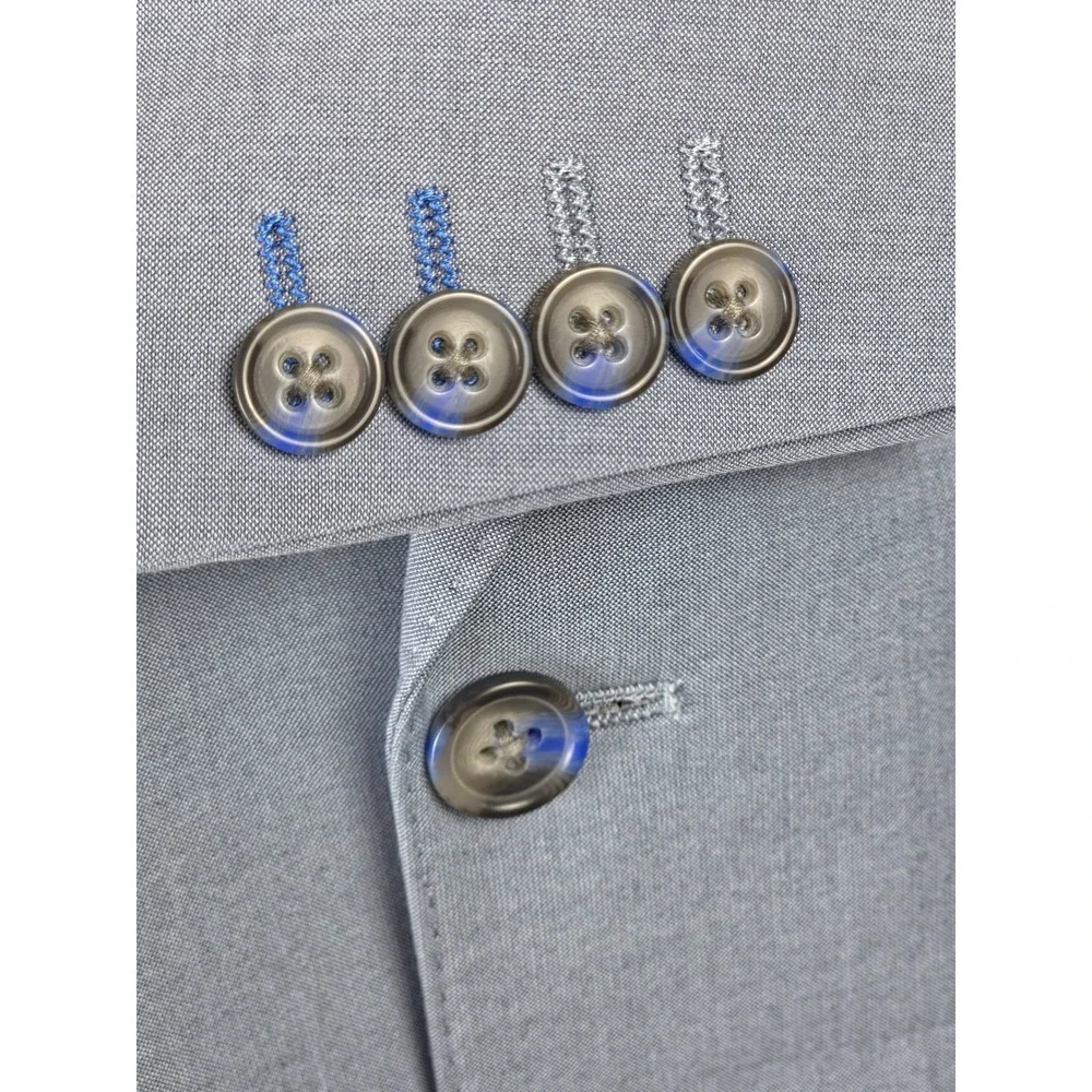 Tayion Montee Holland Sport Coat‎ Mens 40 Short Light Blue Acontour Suit Jacket